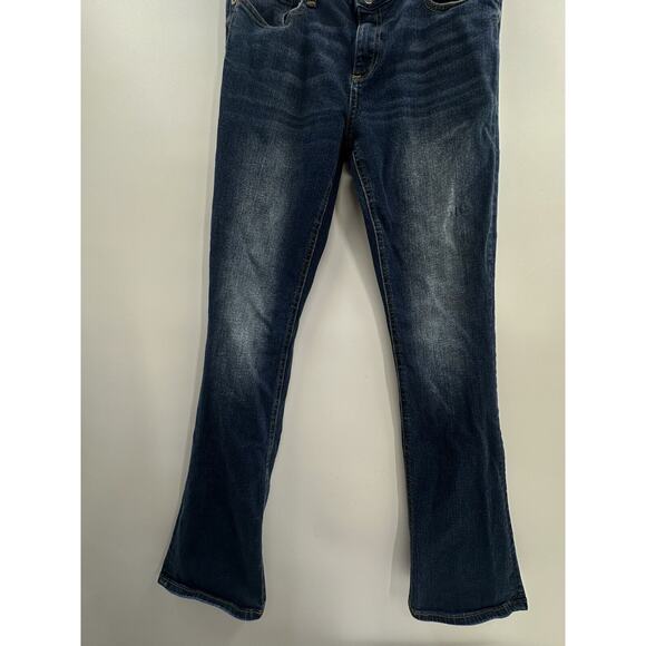 Miss Me Darkwash Mid Rise Bootcut Plain Jeans Womens Size 29 Western Cowgirl - Picture 4 of 14